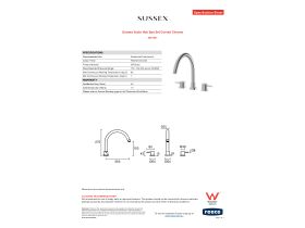 Specification Sheet - Sussex Scala Hob Spa Set Curved Chrome