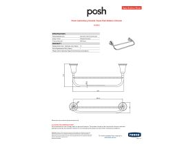 Specification Sheet - Posh Canterbury Double Towel Rail 300mm Chrome