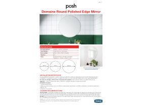 Technical Guide - Posh Domaine Polished Edge Mirror