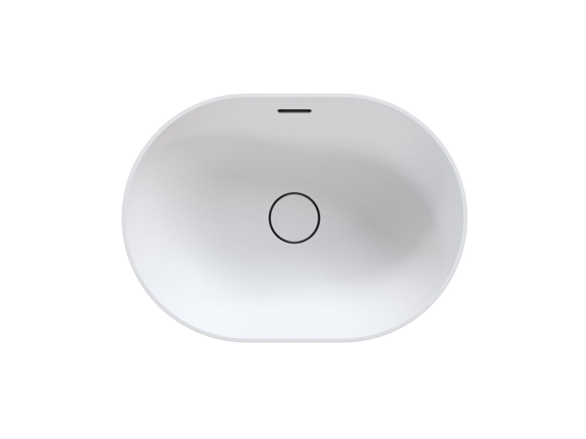 Supporting Image - Omvivo Villa Thin Edge Oval Semi Inset Basin 485mm White Haven