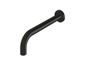 Sussex Scala 25mm Wall Outlet Curved 250mm LUX PVD Matte Opium Black (6 Star)