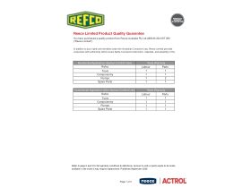 Warranty - Refco