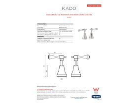 Specification Sheet - Kado Era Basin Top Assemblies Lever Handle Chrome Lead Free