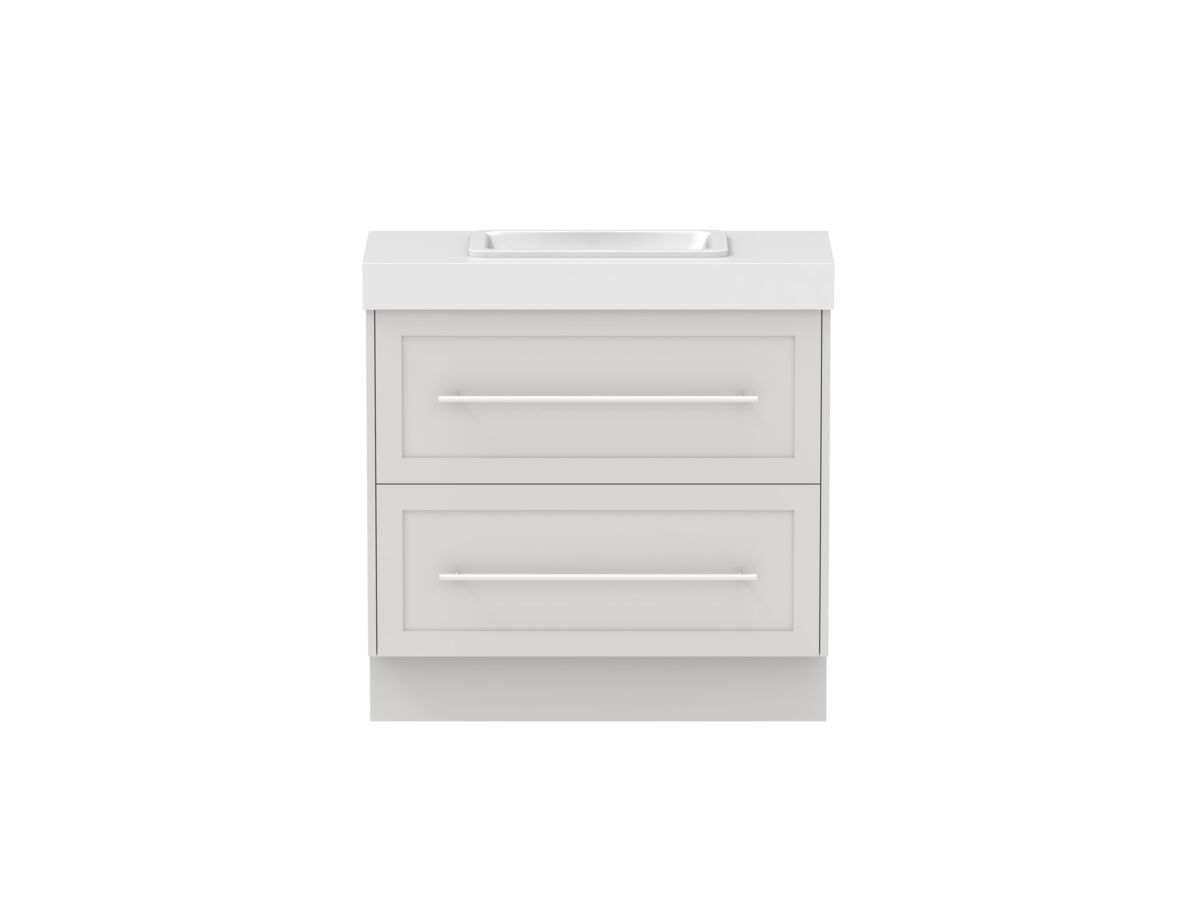 Hero - Kado Lux Ensuite All Drawer Twin 900mm Floor Mount Centre Basin 90mm Top