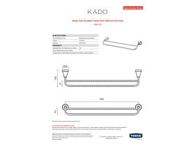 Specification Sheet - Kado Era Double Towel Rail 600mm Chrome