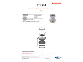 Specification Sheet - Mizu Drift Pull Out Pop Up Waste 40mm Overflow Gloss White