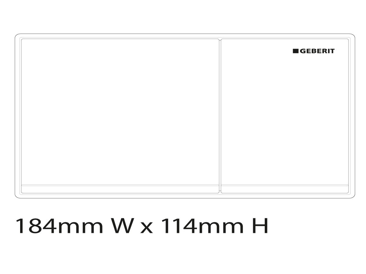 Geberit Omega 60 Dual Flush Button Black Glass