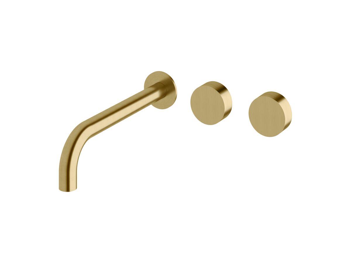 Sussex Pure Wall Bath Hostess System 250mm Right Hand PVD Brushed Gold