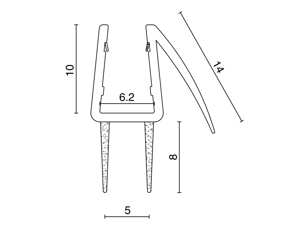 Creative Glass Shower Seal 6mm x 1000mm