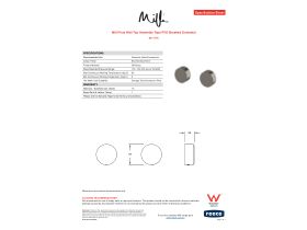 Specification Sheet - Milli Pure Wall Top Assembly Taps PVD Brushed Gunmetal