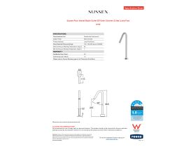 Specification Sheet - Sussex Pure Vessel Basin Outlet EP Satin Chrome (5 Star) Lead Free