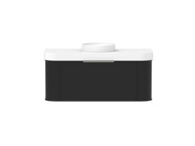 Supporting Image - Kado Era Double Curve All Drawer 1200mm Wall Hung Vanity Centre Basin 90mm Durasein Top Matte Black