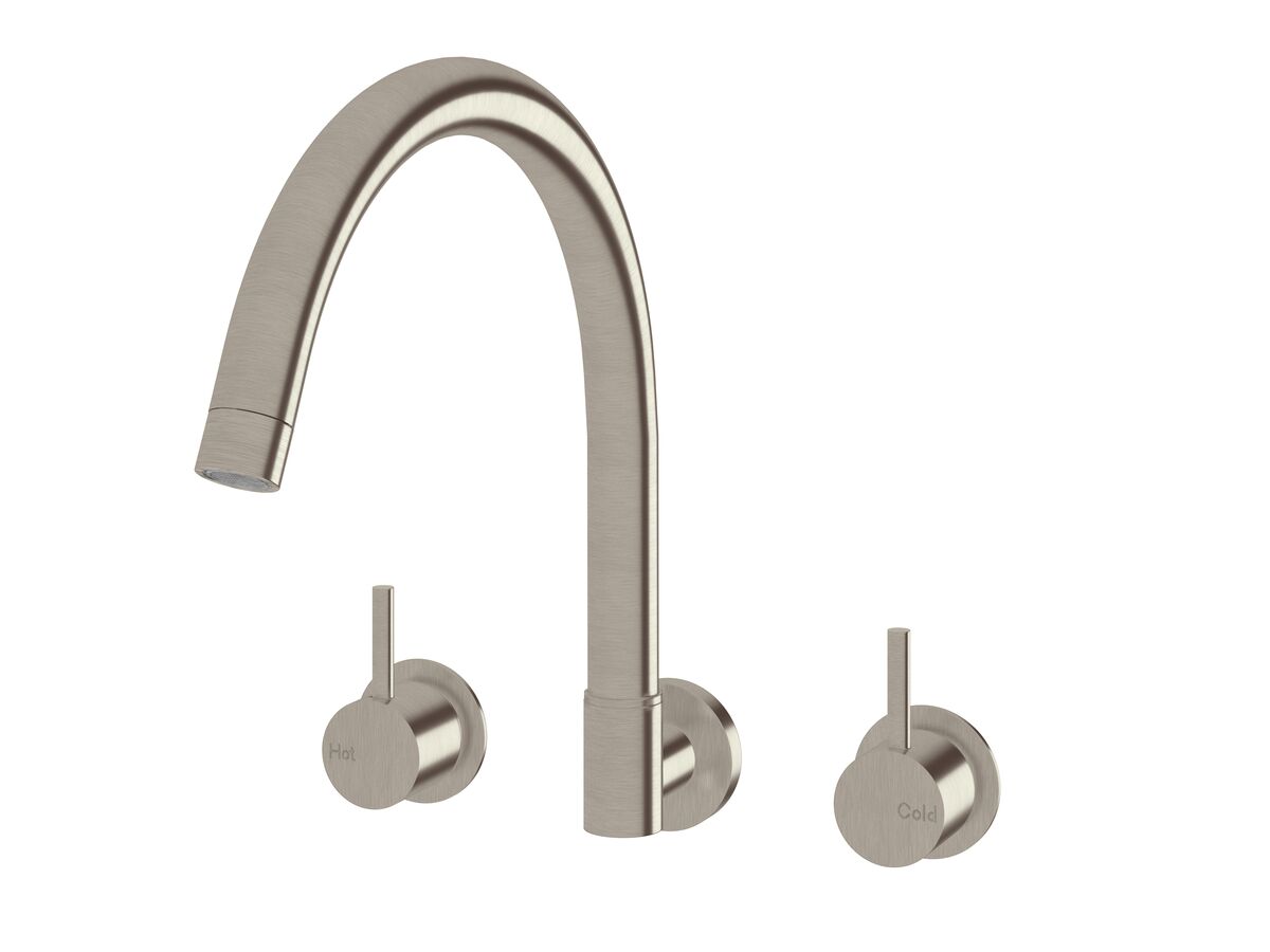 Hero - Sussex Scala Wall Spa Set Curved LUX PVD Brushed Oyster Nickel
