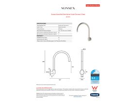 Specification Sheet - Sussex Scala Wall Sink Swivel Outlet Chrome (3 Star)