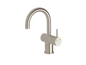 Sussex Scala Basin / Sink Mixer Tap Small Curved Spout Right Hand LUX PVD Brushed Oyster Nickel (4 Star)