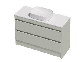 Posh Domaine Twin 1200 2 Drawer Floor Standing Colour Cherry Pie - Basin not included