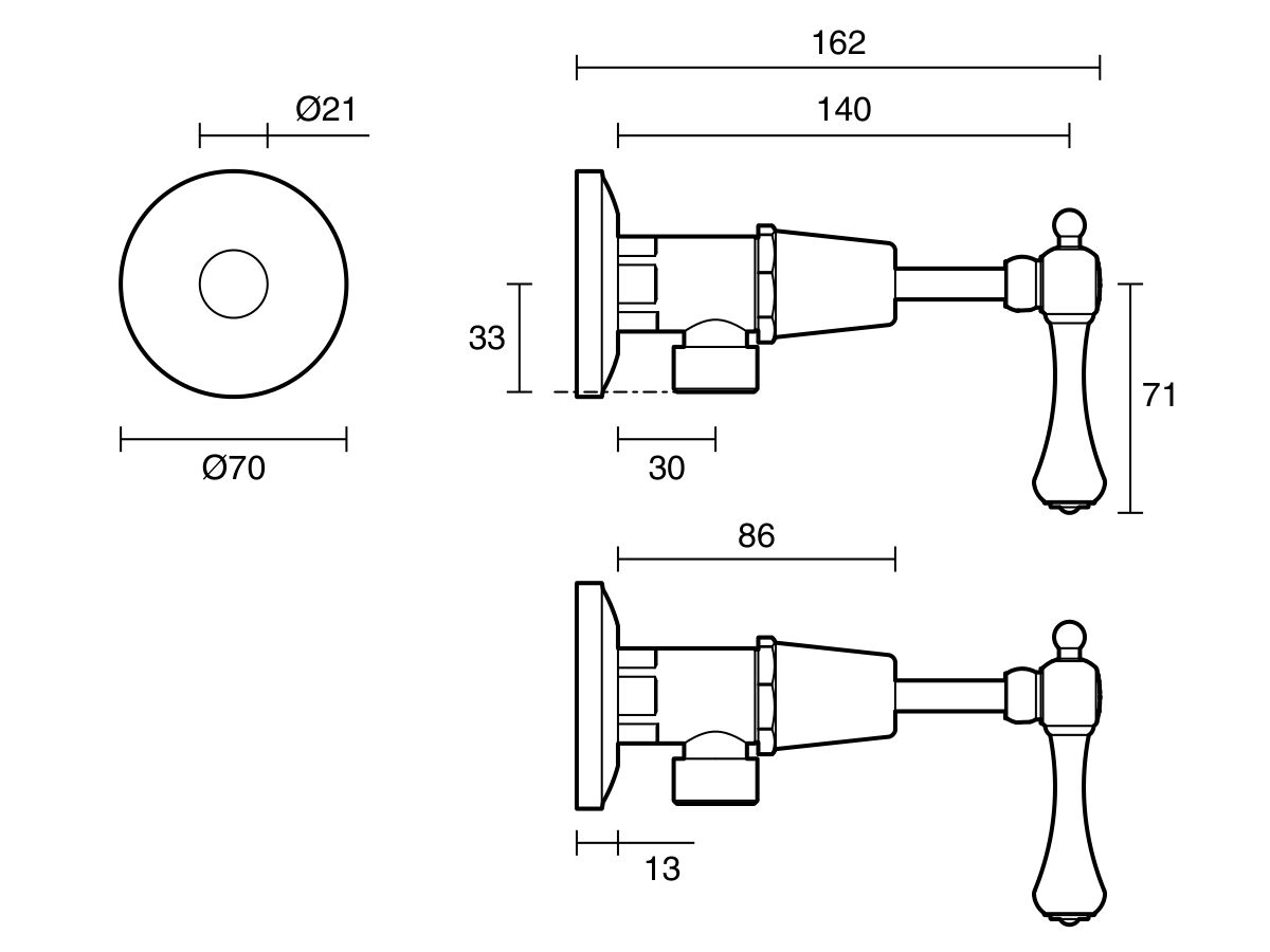 Kado Era Washing Machine Stops Lever Handle