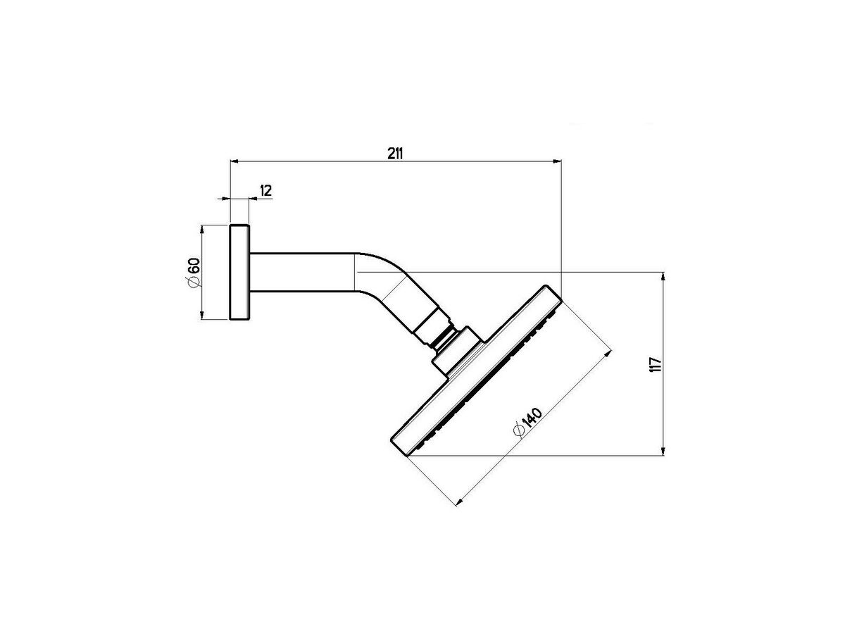Nikles Pearl Wall Shower & Arm