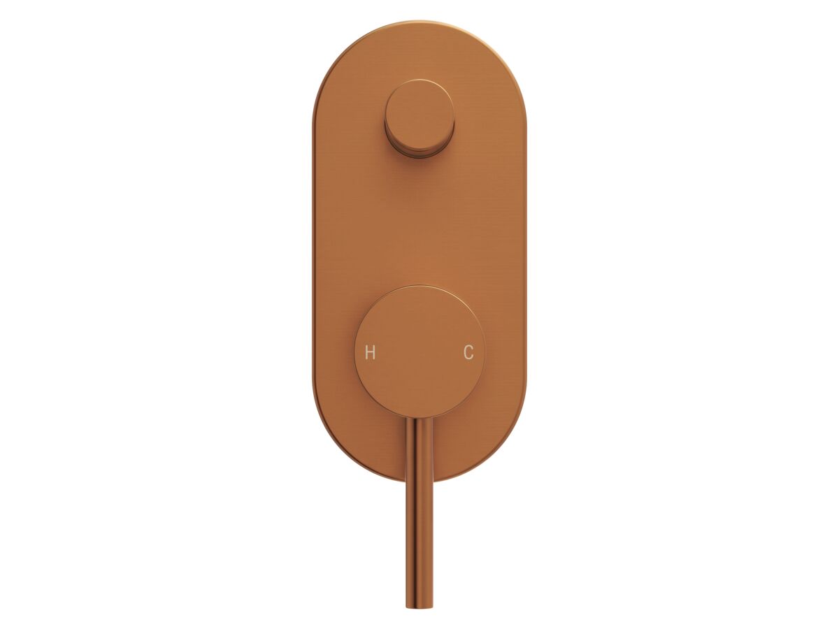 Supporting Image 2 - Mizu Drift Shower Mixer with Diverter Kit Brushed Bronze - Front