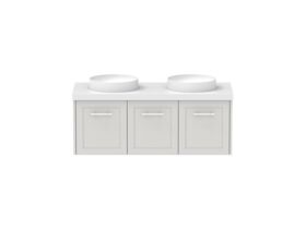 Hero - Kado Lux All Door 1200mm Double Bowl Wall Hung 50mm Top