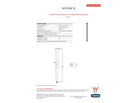 Specification Sheet - Sussex Pure Vertical Shower Arm 500mm Brushed Gunmetal