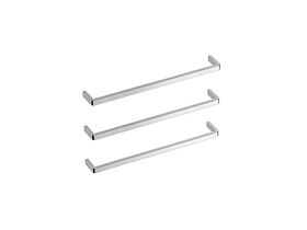 MIZU STREAM HEATED TOWEL RAIL 850MM (TRIPLE PACK) POLISHED STAINLESS STEEL