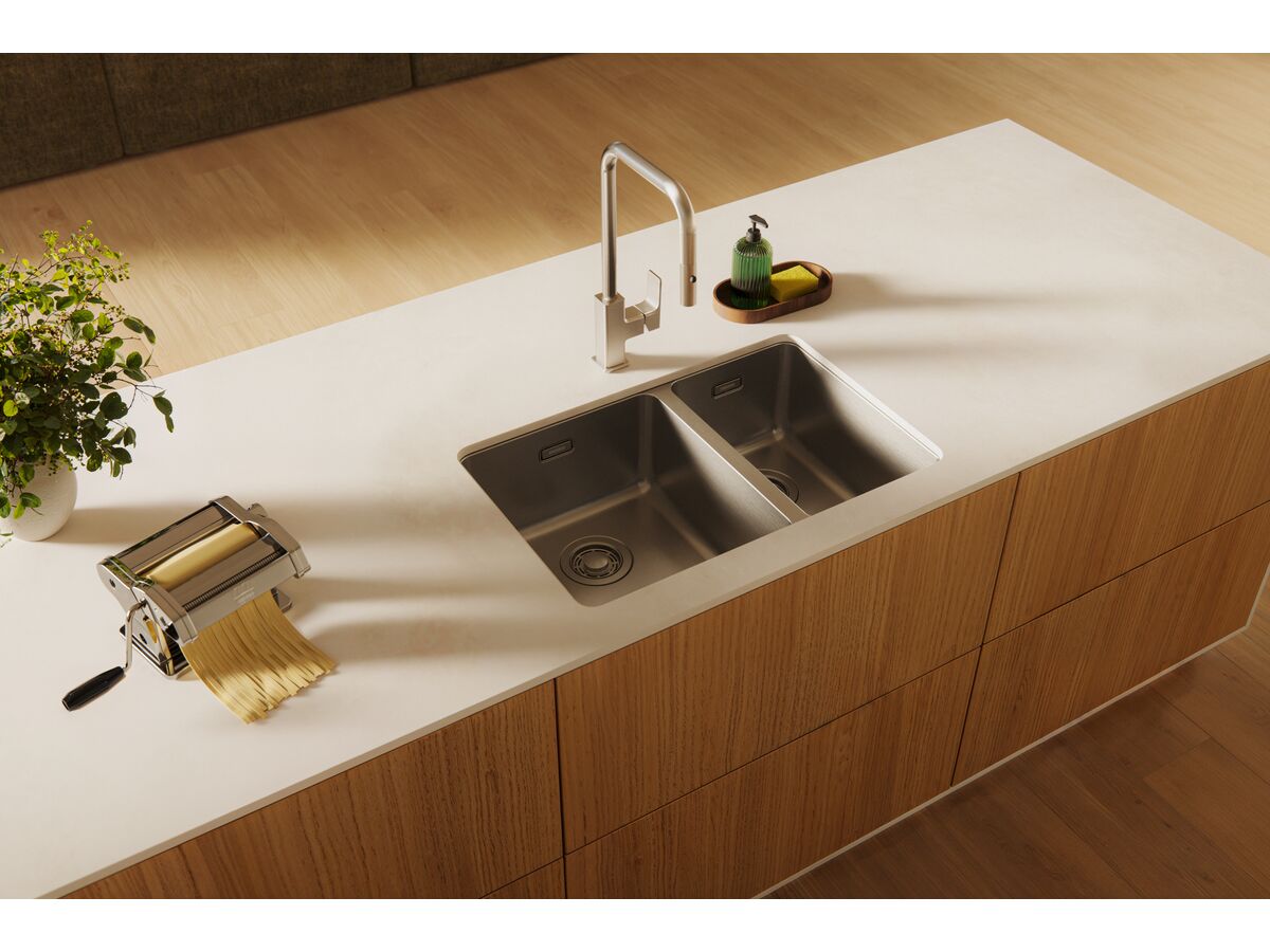 In Situ - Memo Oscar Inset/Undermount 1 & 1/2 Bowl Sink Overflow No Taphole - Undermount