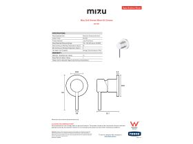 Specification Sheet - Mizu Drift Shower Mixer Kit Chrome