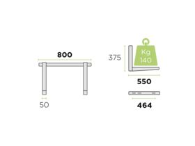 Rodigas Air Conditioner Wall Bracket 140kg 550mm