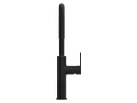 Supporting Image 2 - Mizu Soothe MK2 Gooseneck Sink Mixer Curved Matte Black (5 Star) Lead Free - Front