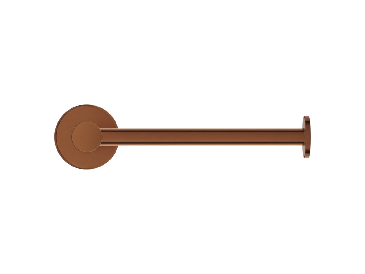 Supporting Image 2 - Mizu Drift Straight Toilet Roll Holder Brushed Bronze - Front