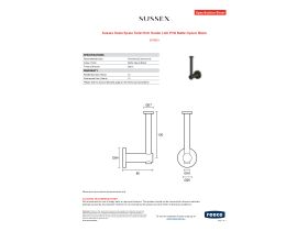 Specification Sheet - Sussex Scala Spare Toilet Roll Holder LUX PVD Matte Opium Black