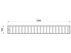 Veitch Rx100 Shower Channel 1500mm (Derwent)