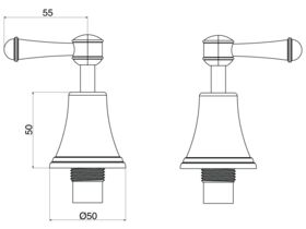 Posh Canterbury Wall Top Assemblies Lever