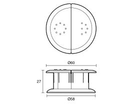 Technical Drawing - Wolfen 800 Raised Height Toilet Suite Button