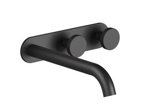 Hero - Faucet Strommen Vara Disc Wall Basin / Bath Hostess Tap System Right Hand 200mm Kit Matte Black (6 Star) Lead Free