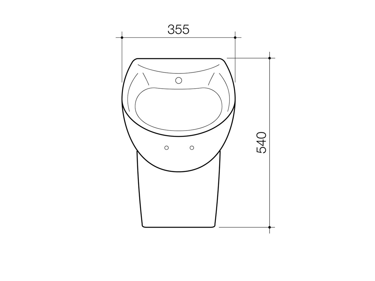Leda Wall Hung Urinal P Trap White (3 Star)