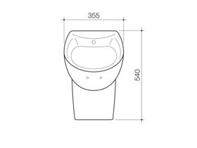 Leda Wall Hung Urinal P Trap White (3 Star)