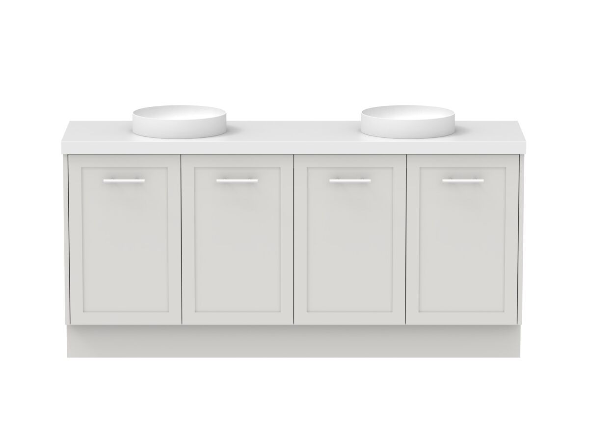 Hero - Kado Lux All Door 1800mm Double Bowl Floor Mount 50mm Top