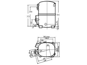 Tecumseh Compressor 4.5hp R22 MHBP TAG4553T V