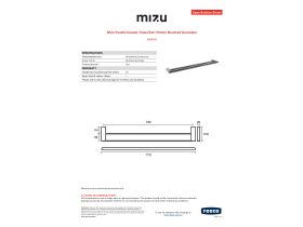 Specification Sheet - Mizu Soothe Double Towel Rail 750mm Brushed Gunmetal