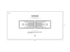 Cutout Template - Posh Bristol 1 & 1/3 Bowl Sink 1 Taphole with Drainer Stainless Steel