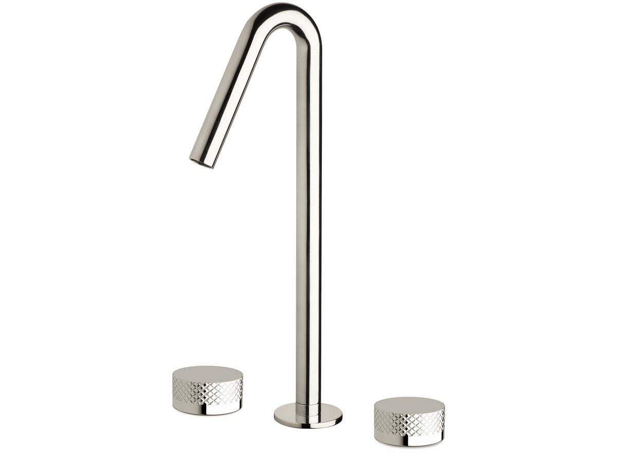 Sussex Pure Vessel Basin Set with Diamond Textured Handles Chrome (5 Star)