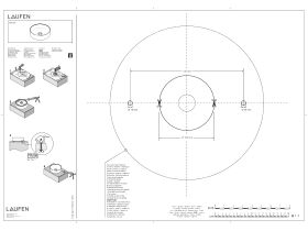 Cut Out Template - LAUFEN Kartell Counter Basin Round Bowl No Taphole 420mm