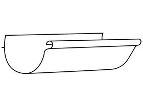 Flatback Half Round Gutter 250mm