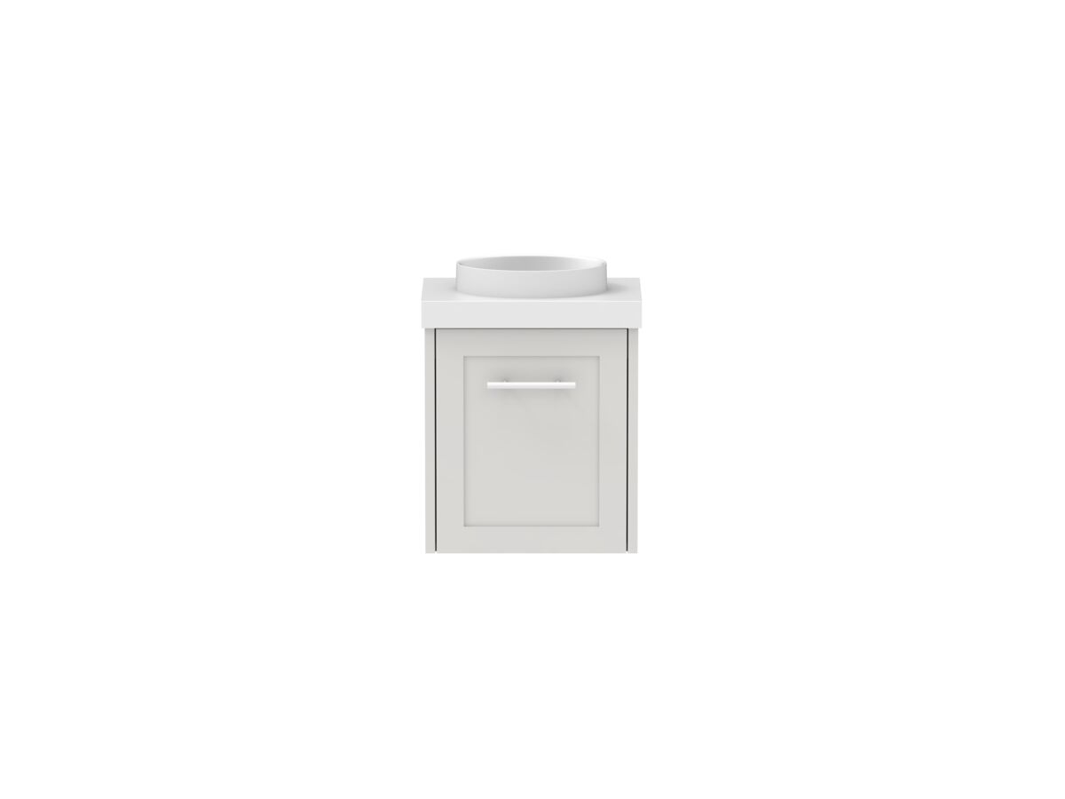 Hero - Kado Lux Petite Vanity Unit Wall Hung 400mm Centre Bowl 50mm Top (Basin Included)