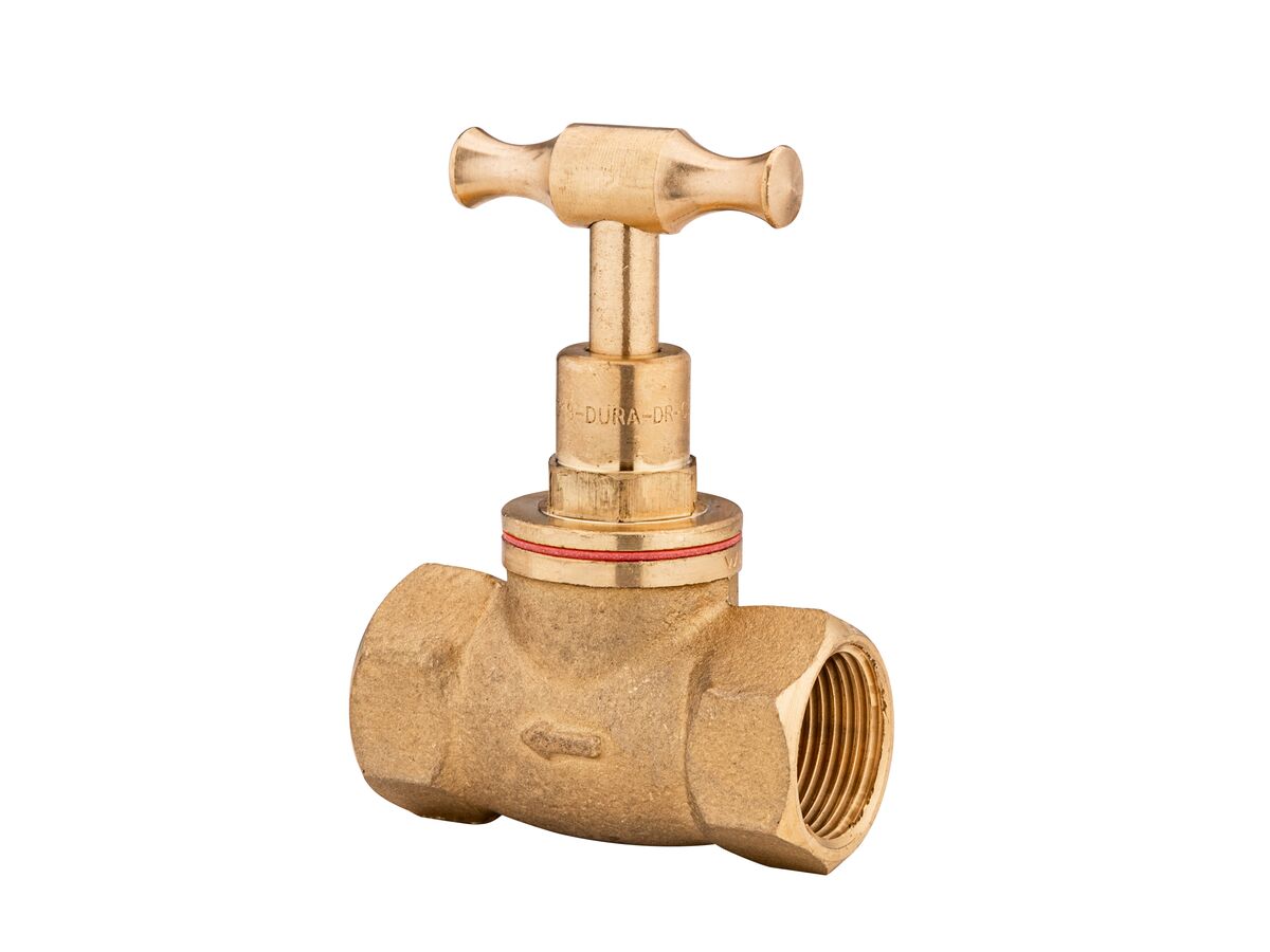 Supporting Image - Dura Stop Tap Female & Female T-Head Rough Brass 20mm Lead Free