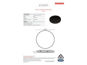 Specification Sheet - Kado Lux HiFlow 250 Fascia Only Round Matte Black