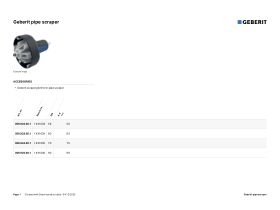 Specification Sheet - Geberit Pipe Scraper