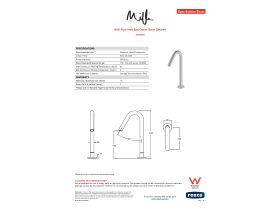 Specification Sheet - Milli Pure Hob Spa Outlet Satin Chrome